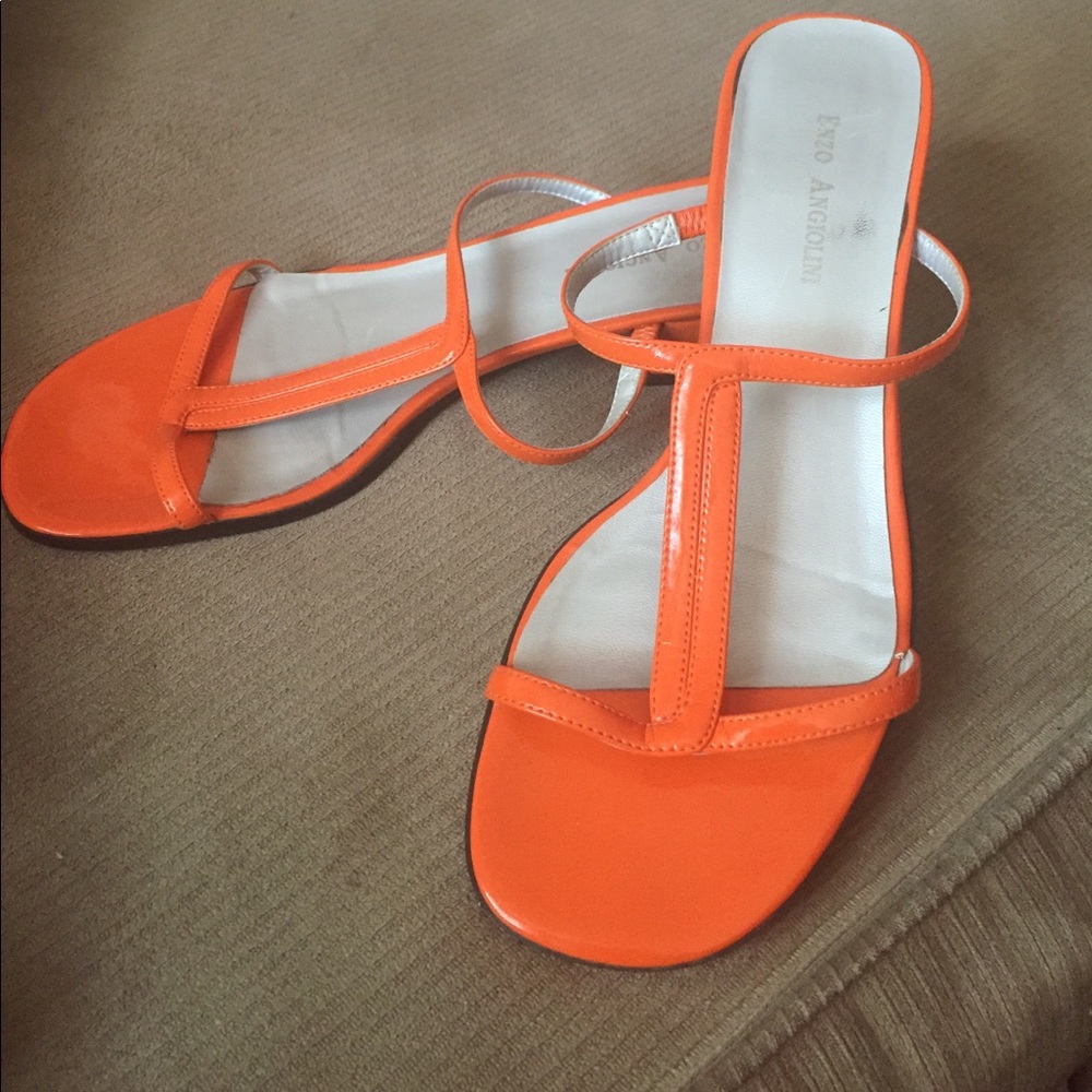 ENZO ANGIOLINI ORANGE SANDALS SIZE 8